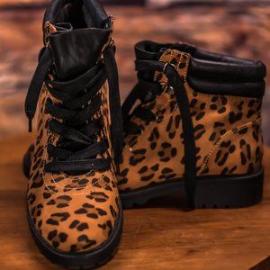 Maurices Leopard Hiker Boots